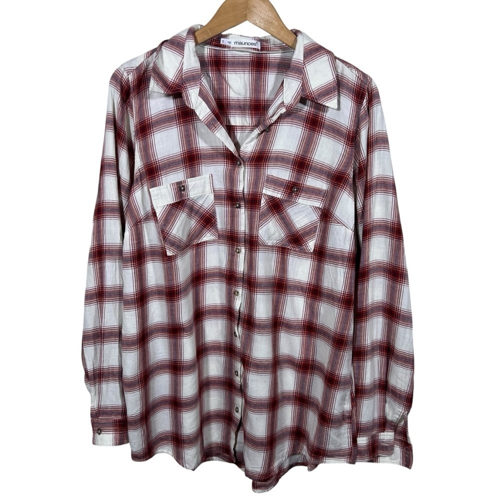 Maurices Plaid Button Down Size 1X